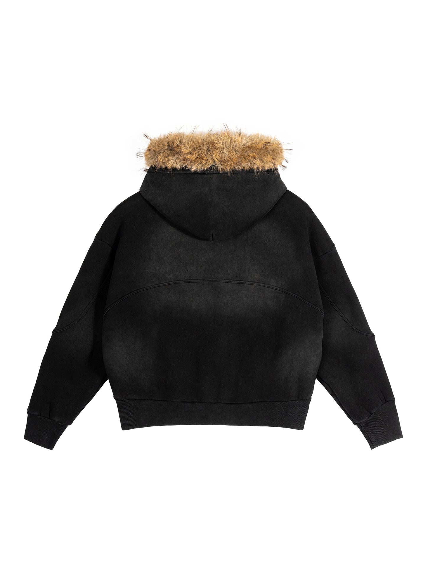 Washed Fur Zip Up